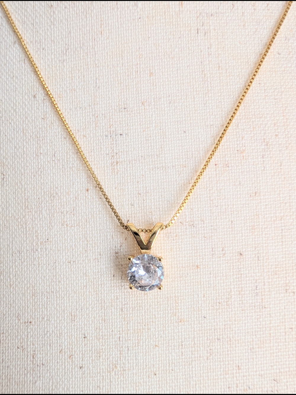 ⚜️ Weekend SALE! ⚜️ Carat Moissanite Solitaire Necklace ⚜️ Gold Plated Chain ⚜️